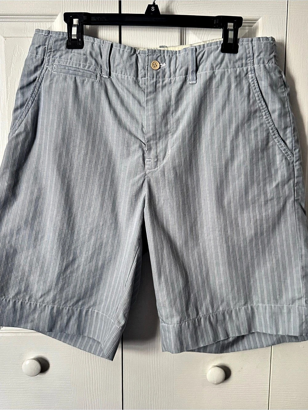 Vintage Polo Ralph Lauren Pinstripe Cotton Shorts Blue